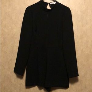 BCBGGENERATION MESH INSET ROMPER